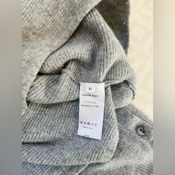 Gentle Herd Women Wool Button Shoulder Sweater Gray Size XL - Picture 5 of 7
